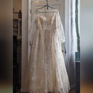 Celestial champagne wedding / prom dress